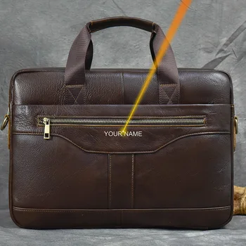 Портфель из натуральной кожи, мужские сумки, Реплика брендов 2022, Кожаные сумки для ноутбуков Для мужчин, Деловая сумка, Роскошная Офисная сумка на плечо